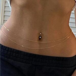Minimalist bikini belly chain S751